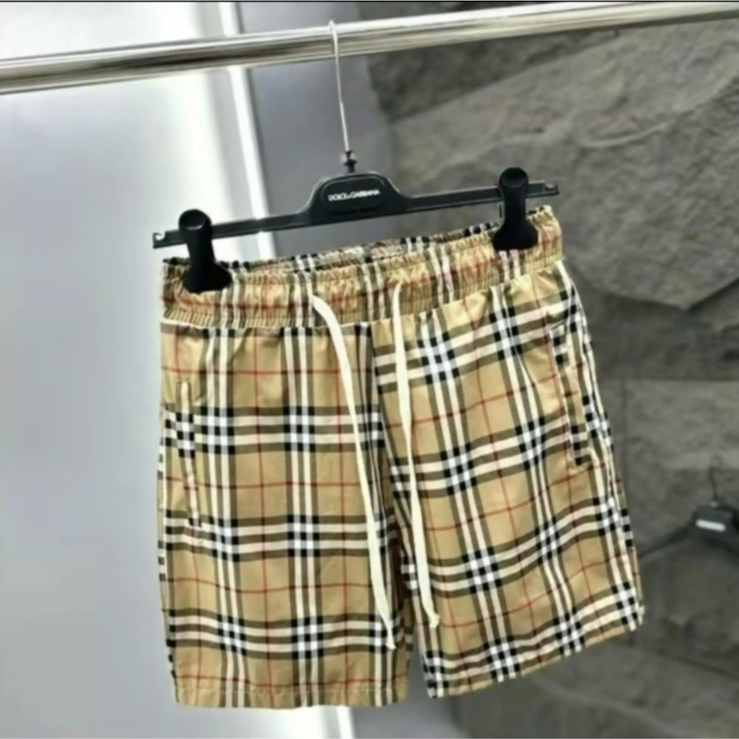 quần đùi nam nữ B.Be R kẻ vàng chất liệu cotton cao cấp,mềm mịn,thoáng mát hottrend 2024 Menswear