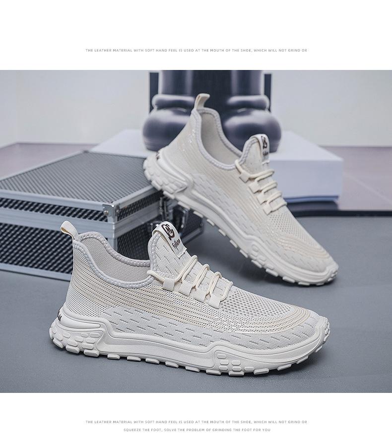 Product Introduction of Giày Flyknit Lưới Nam, Nhẹ Và Mềm, Đế Mềm, Thoáng Khí, Thích Hợp Cho Mùa Hè, Giày Thể Thao, Phong Cách Sinh Viên, Thoải Mái, Không Trơn Trượt, Giày Thường Ngày, Hàng Mới Về, 2024 20