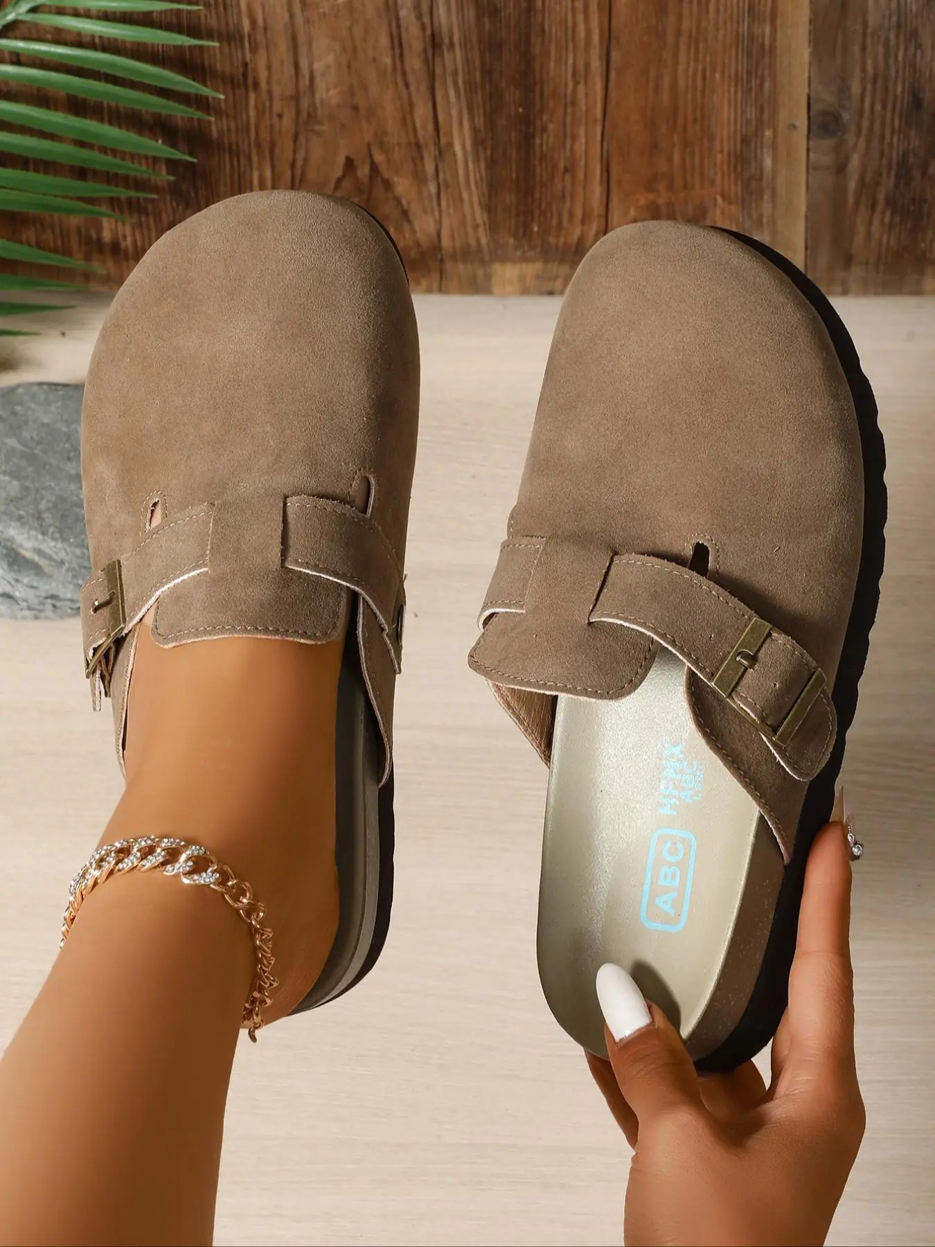 Women's Fashionable Plain Color Slip on Sandals, Casual Comfortable Soft Sole Sandals for Summer, Lightweight Breathable Shoes for Daily Wear, Girl