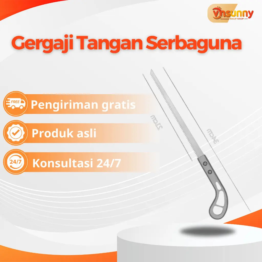Gergaji tangan serbaguna, bahan stainless steel, dapat memotong kayu dan PVC - New