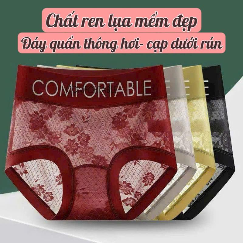   Tặng 1 Khi Đặt 10  Quần Lót Ren Cạp Su Mới 2025 Chất Mềm Thoáng Không Hằn Viền Woment 