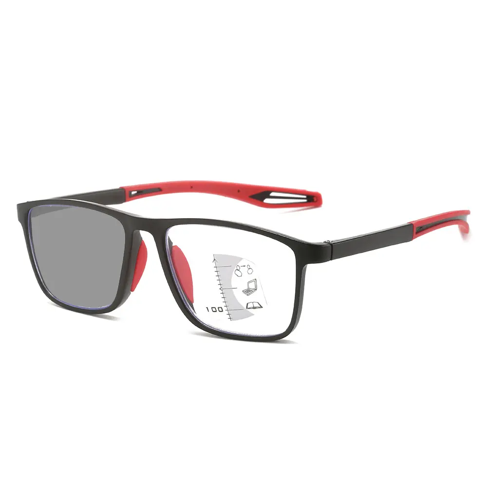 Smart Zoom Dual-Purpose Sports Anti-Slip Anti-Blue Light Presbyopic Glasses Plain Glasses Color-Changing Multi-Focus Presbyopic Glasses