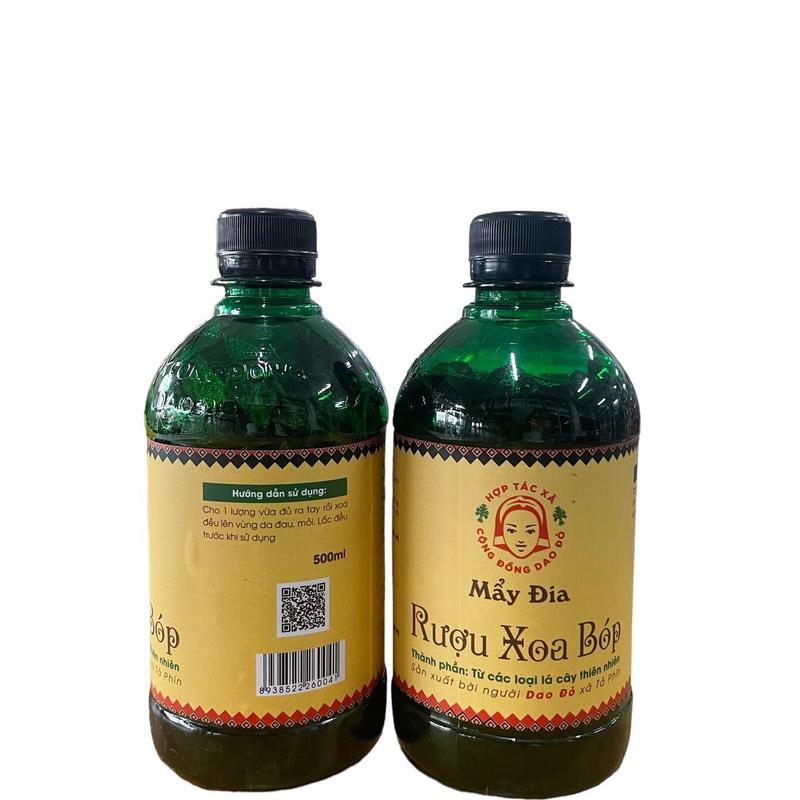 RƯỢU XOA BÓP DAO ĐỎ SAPA 500ml HTX CỘNG ĐỒNG GIAO ĐỎ 2