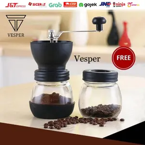 Manual coffee grinder free glass / kopi grinder manual