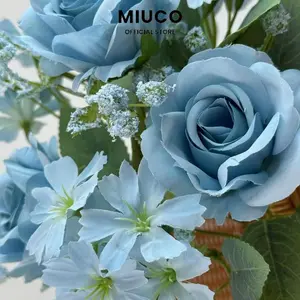 [COD] Miuco - Bouquet bunga BKT 1018 AILUN 7Cbg Bunga Mawar Artifisial Dekorasi Hiasan Seserahan Buket Palsu