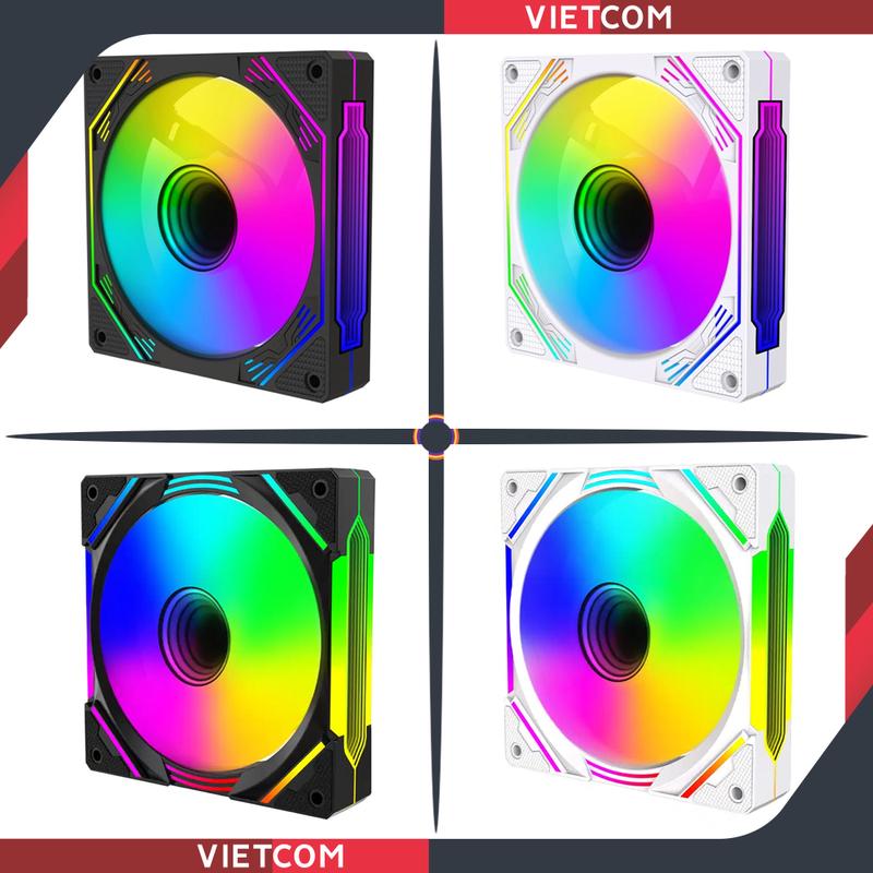  Quạt tản nhiệt Fan Led RGB vô cực - Phiên bản gió thổi xuôi và thổi ngược 