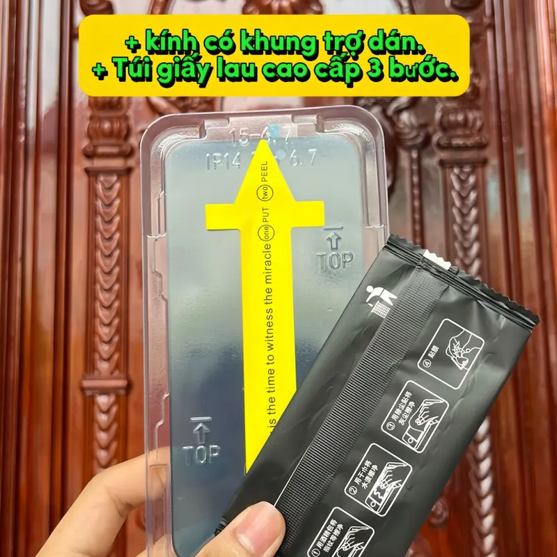 (COMBO 8 MÓN) 4 Kính cường lực KingKong Glass CHỐNG NHÌN TRỘM  có khung tự dán, TẶNG 1 ốp chống sốc 35k+1 bộ bảo vệ camera 50k + 1 mèo thần tài+ 1 que chọc sim - DC Phụ Kiện 2