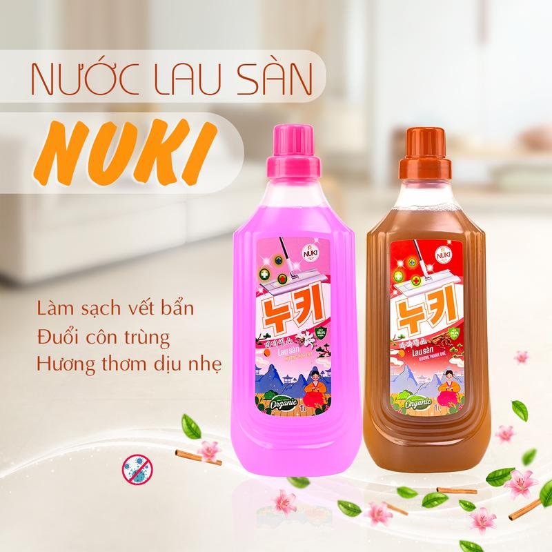 Product Introduction of Nước Lau Sàn Hàn Quốc NUKI 1000ml, Làm Sạch, Tẩy Vết Bẩn, Đuổi Côn Trùng, Hương Thơm Dịu Nhẹ 8