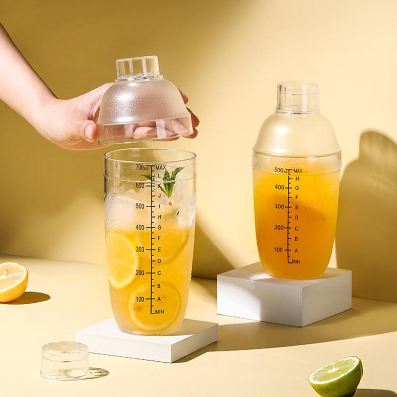 Product Introduction of Hand Shaker Cup, 1 Count 500ML Manual Shaker Bottle, Clear Shaker Cup for Cocktail, Milk Tea, Lemon Tea, Bar Utensils for Home Kitchen 6