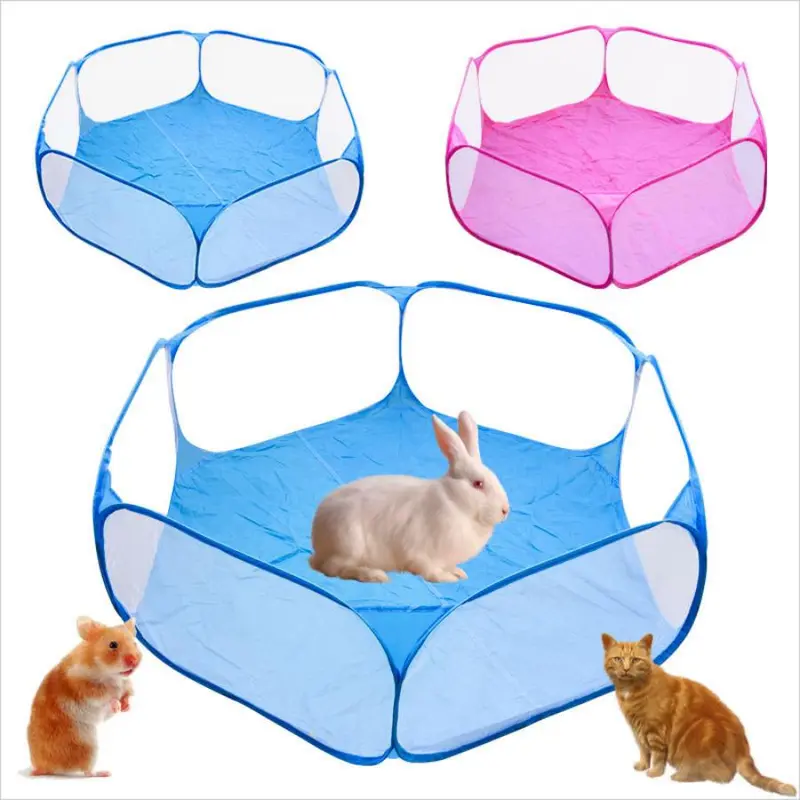 Solid Color Foldable Pet Playpen, Portable Pet Playpen, Pet Cage Tent, Pet Playpen for Small Animals, Small Animal Supplies 4