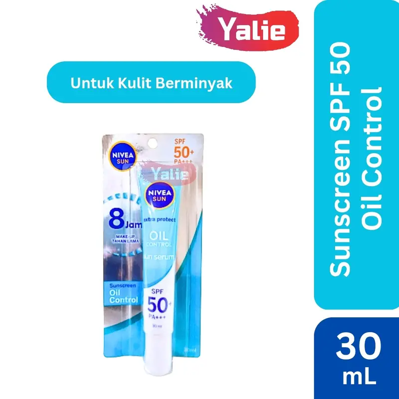 NIVEA Sun Face Serum 30ml SPF 50 Protect White Instant Aura PINK/Oil Control BIRU/ Extra Protection Vitamin C&E Suncare Sunblock Wajah Face Sunscreen Sun Care Sun Cream 30 ml 3