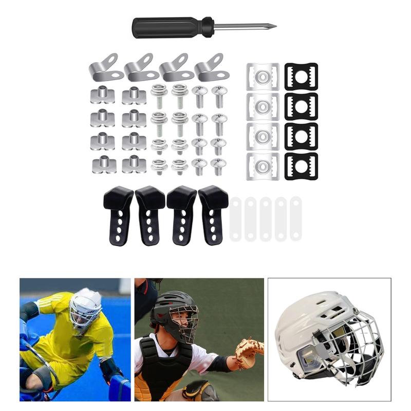 60pcs Football Helmet Repair kits Football Helmet Hardware Visor Clips ...