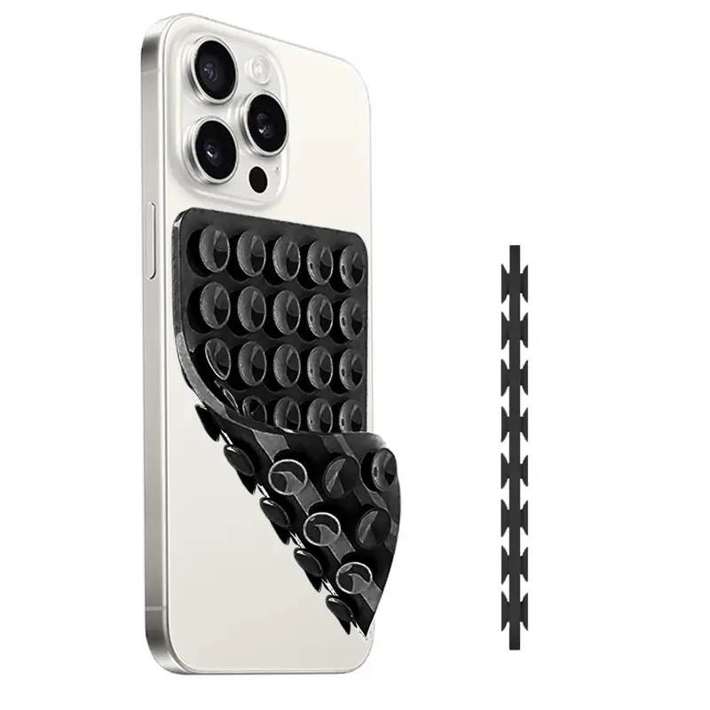 Double Sided Suction Cup Phone Mount, Silicone Suction Phone Case Adhesive Mount for iPhone Android, Phone Suction Grip for Selfies and Hands-Free Video 2