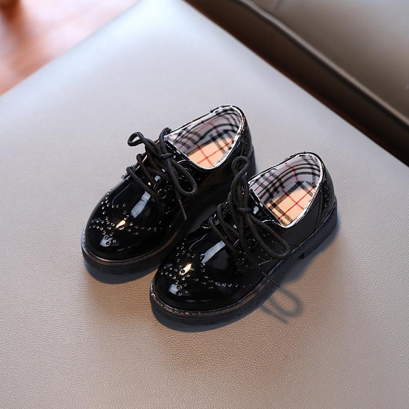 Product Introduction of 2024 Spring and Autumn Little Boy Casual Versatile British Style Academy Small Leather Shoes Little Girl Small Middle School and Older Children Performance Shoes 11