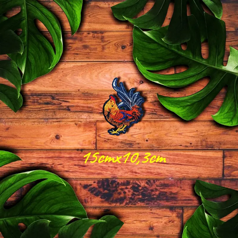 Sticker Thêu Patch TẶNG KEO ỦI Hình Dậu Độc Lạ Trang Trí Quần jeans, áo thun, áo sơ mi nam nữ 1