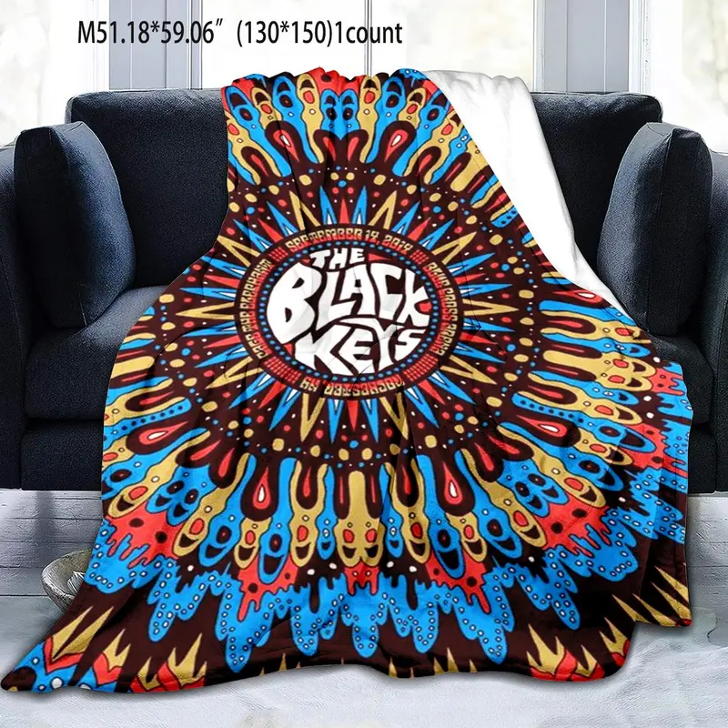 Colorful Printed Soft Blanket, 1 Count Casual Soft Throw Blanket, Air-conditioned Room  Warm Nap Blanket for Home Office Travel 3