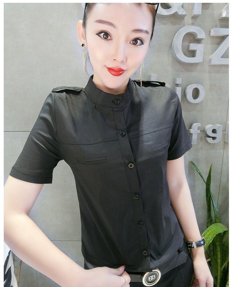 Product Introduction of Áo Sơ Mi Nữ, Thanh Lịch, ngắn Tay, Phong Cách Châu Âu, Bông Co Giãn, Mỏng Vừa Vặn, Mỏng Vừa Vặn, Phong Cách Hàn Quốc, Áo Sơ Mi Ol Nhỏ, Thời Trang, Thích Hợp Cho Mùa Xuân Và Mùa Hè, 2023 14