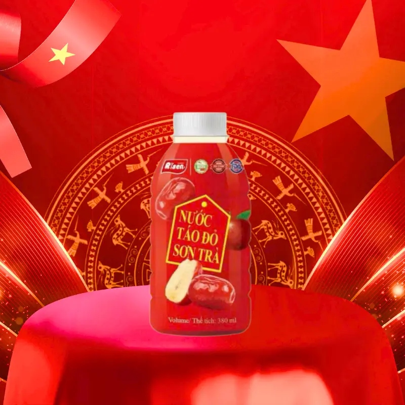 Nước Uống Táo Đỏ Sơn Trà Chai 380ML -  Hỗ Trợ Bồi Bổ Sức Khỏe, Thanh Nhiệt Cơ Thể Nước Trà Chè Tea - Risen Việt Nam Chua