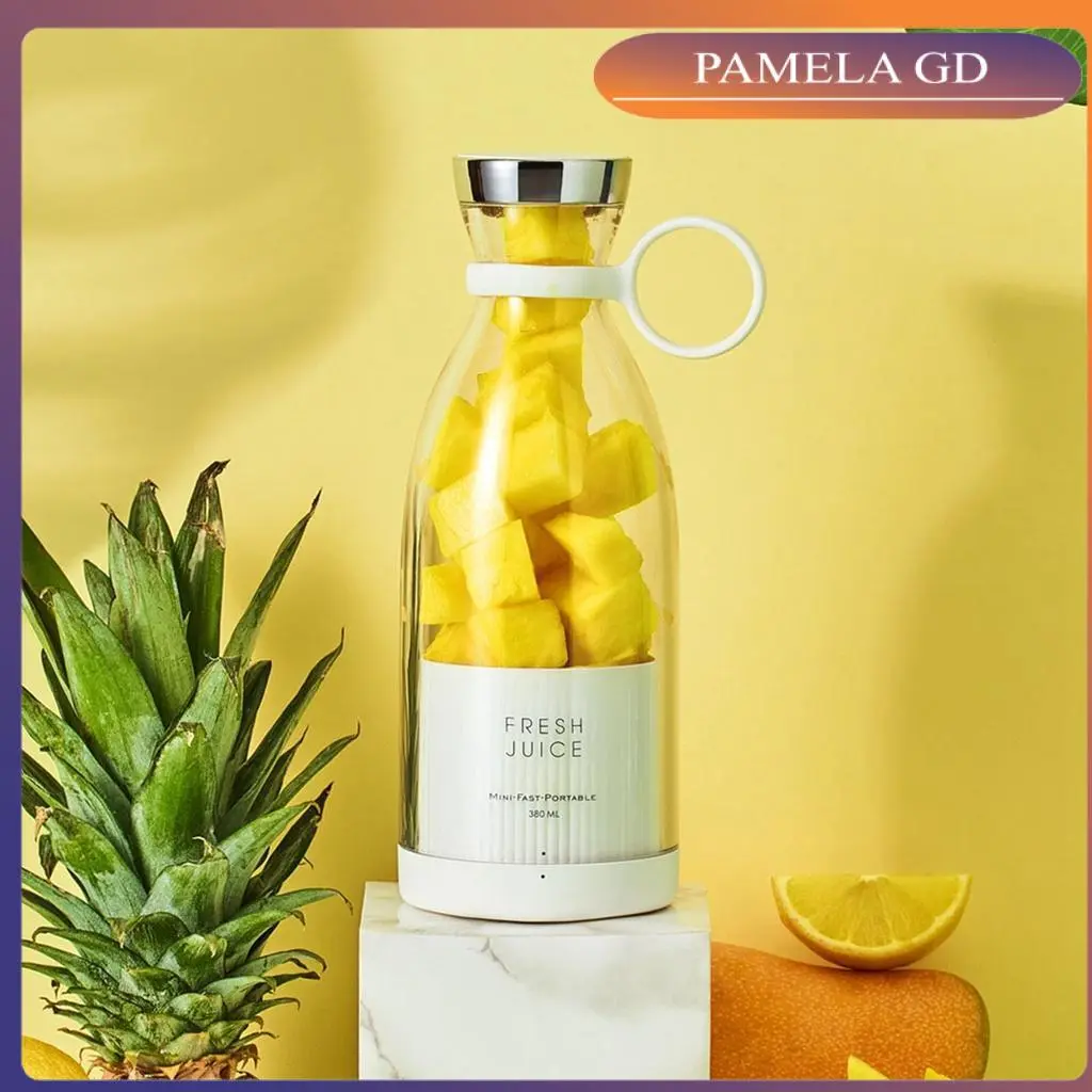 Fresh Juice - Máy xay sinh tố đa năng nhỏ gọn tiện lợi, máy xay hoa quả mini cầm tay đế sạc không dây Usb - PAMELA