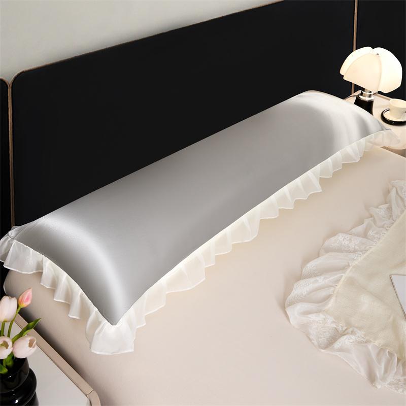 Solid Color Ice Silk Pillowcase without Filler, Breathable Comfortable Pillow Cover, Cooling Pillow Protector for Home Bedroom Dormitory Hotel 4
