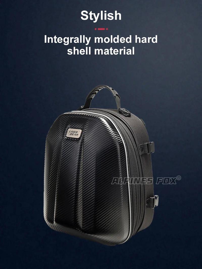Product Introduction of ROCK BIKER 18-24L Carbon Fiber Motorcycle Tail Bag Waterproof Motorbike Rear Back Seat Bag Moto Helmet Travel Bag Rider Backpack 46