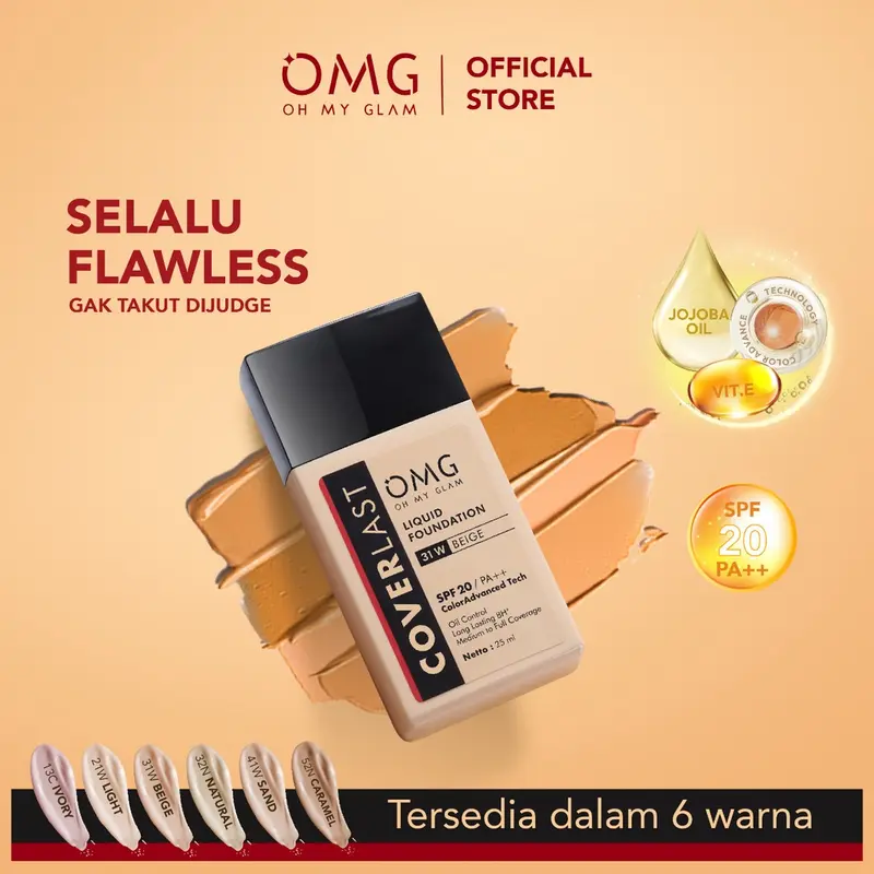 OMG Oh My Glam Coverlast Liquid Foundation - Alas Bedak 0