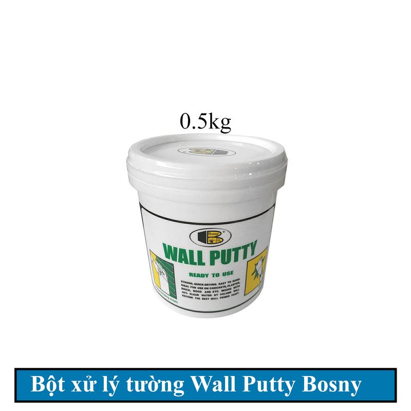  Bột trét tường chống thấm wall putty B219 Bosny  hộp 0.5kg  keochong  tham chong  tham 