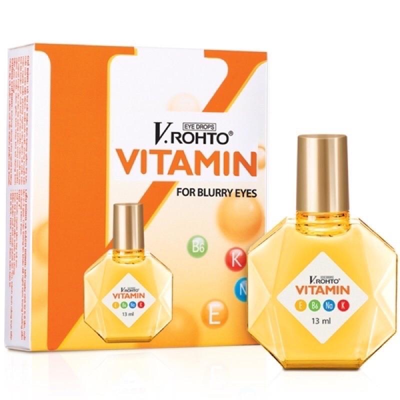  ￼ CHÍNH HÃNg  Nhỏ Dưỡng Mắt V.ROHTO VITAMIN - Giúp Giảm Khô Mắt Lens Nữ Nhỏ Mắt 