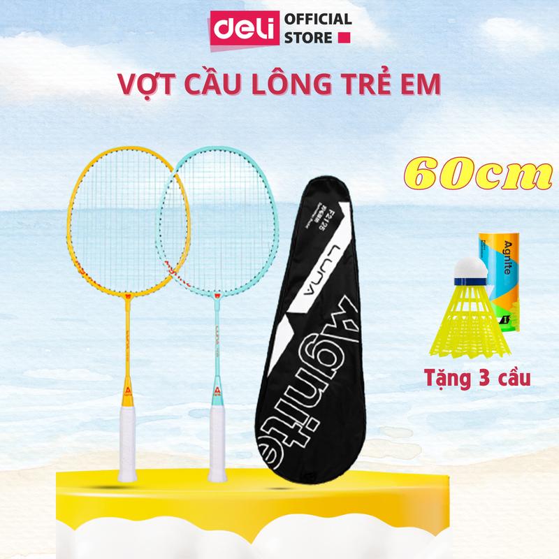 Bộ 2 vợt cầu lông trẻ em cao cấp AGNITE chính hãng, nhẹ, bền, đẹp, dễ chơi - cho bé tập chơi, chơi lâu, tặng kèm hộp cầu nhựa 3 quả Cán Vợt Sport