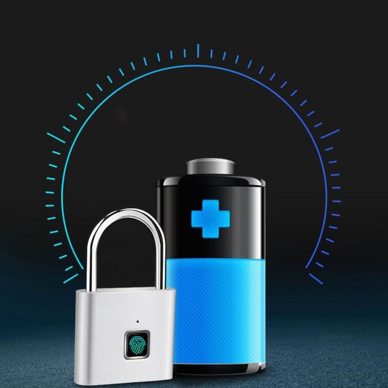 Product Introduction of Creativity Anti-Theft Smart Fingerprint Padlock USB Charging Waterproof Fingerprint Password Lock Portable Fingerprint Padlock 18