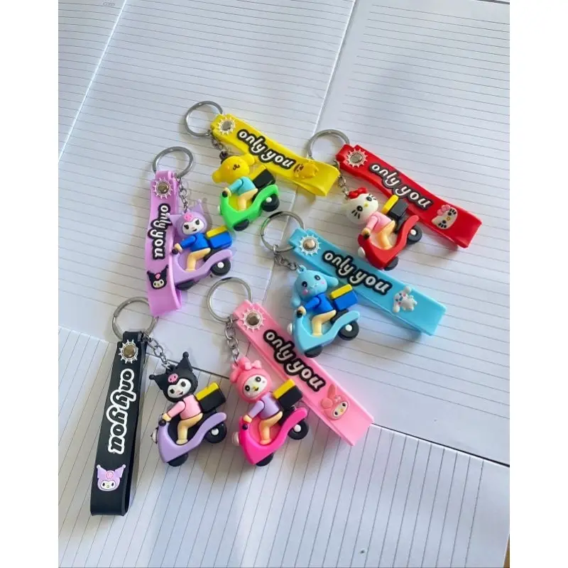 Gantungan kunci sepeda sanrio premium motif karakter viral