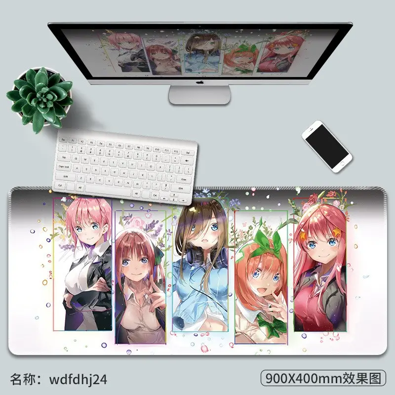 Mouse pad anime gotoubun no hanayome nakano 80 x 30