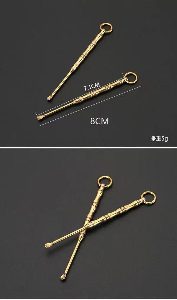 Product Introduction of Ear Pick Tool, Handcrafted, Made of Bamboo Joint, Made of Pure Copper, Suitable for Cleaning Ears, New Arrival in 2025, Spoon Style 11