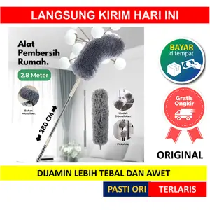 [ TELESKOPIK ] KEMOCENG TELESCOPIK PANJANG 2.8 METER 280CM 2.8M 280 CM TELESKOPIC MICROFIBER TARIK TEKUK FLEXIBLE