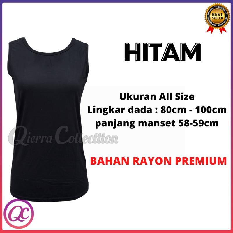 Manset Buntung Wanita Kutung Lekbong Kerah Oblong Polos Warna O neck All Size dan Jumbo Dewasa Anak bb 45 sampai 80kg Rayon Soft Stretch Pink Putih Nyaman Panjang 6