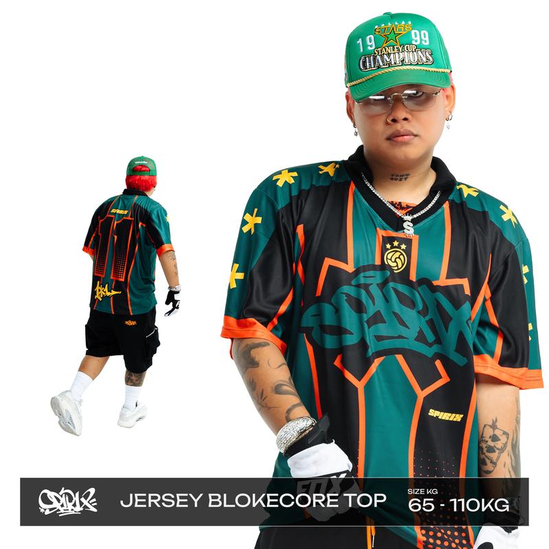 Spirix1x1 Áo Thun Nam Nữ Jersey Blokecore Top Big Size Áo Đấu Thể Thao Đi Chơi Du lịch Thể Thao Mùa Hè Áo Thun Phong Cách Nam Mỹ Thoáng Mát Sport Menswear