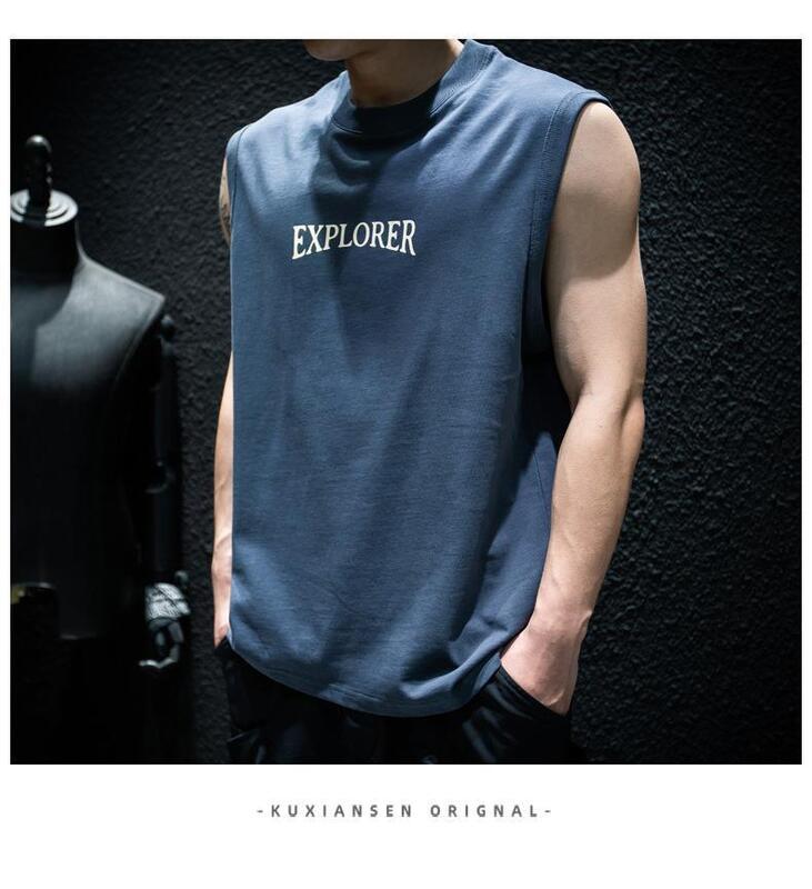 Product Introduction of Summer Sleeveless T-Shirt Vest For Men, Loose And Trendy Brand Ins, Large Size, Camisole, Half Sleeved, American Sports Short Sleeved T-Shirt 26