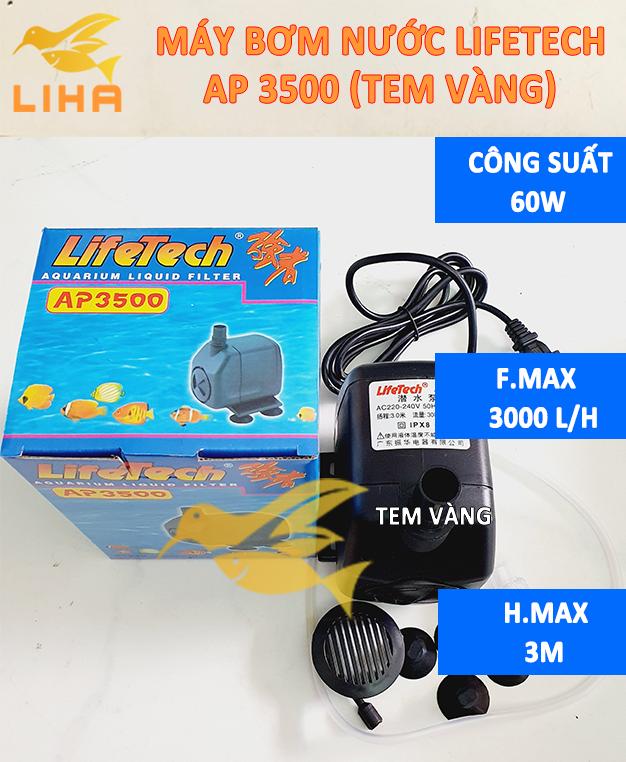 Máy Bơm Nước Lifetech AP3500 (60W-3000L/H-3M) - Máy Bơm Hồ Cá