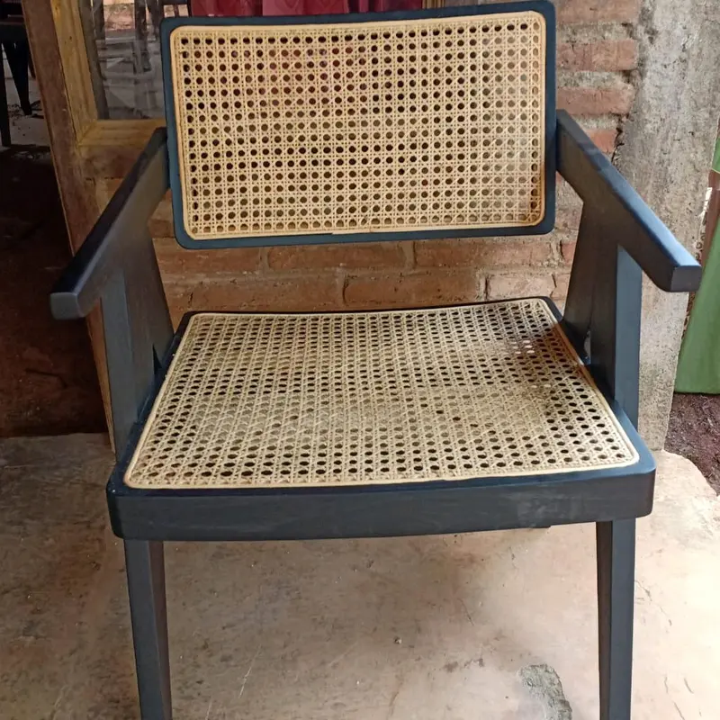 Kursi Jati Rotan Model Kaki A Cafe Lengan Permanen 5