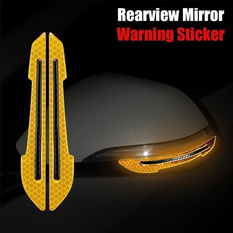 Product Introduction of 2pcs/set Car Rearview Mirror Reflective Sticker Safety Warning Reflective Sticker Car Rearview Mirror Decorative Strip 18