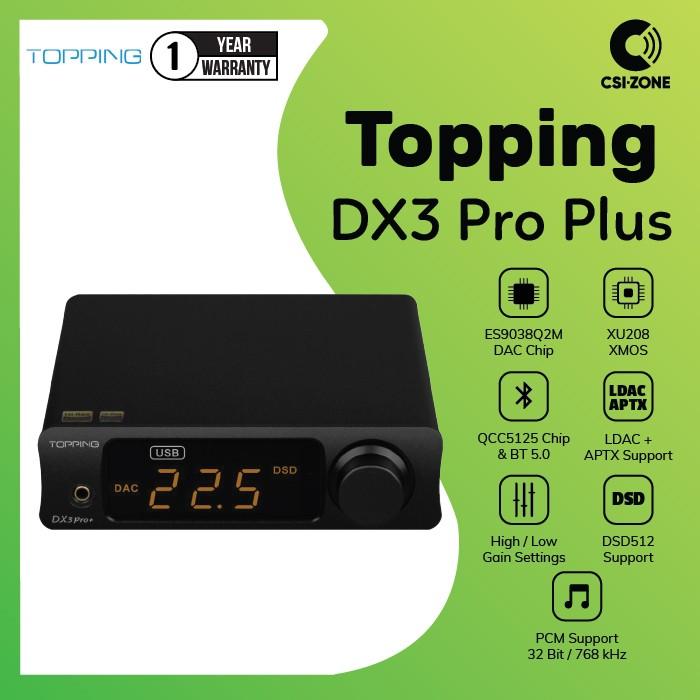 Gambar Topping DX3 Pro + / DX3 Pro Plus Bluetooth 5.0 DAC / Amplifier Home Amplifier dari CSI-ZONE Kota Administrasi Jakarta Pusat Tokopedia