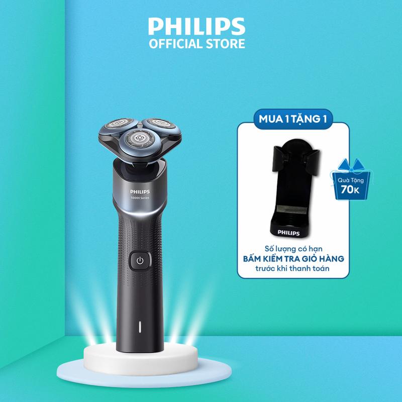 Máy Cạo Râu Khô Và Ướt PHILIPS X5006/00, Đầu Cạo Linh Hoạt 360 Độ, Cạo Sạch An Toàn, Bảo Hành 24 Tháng