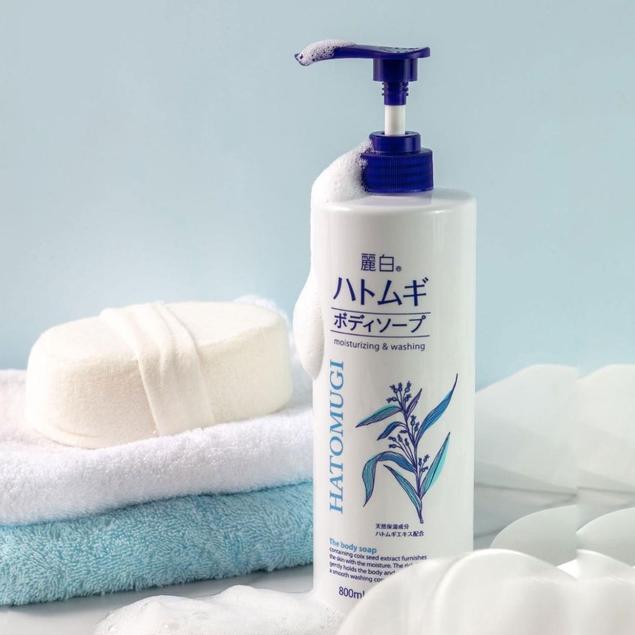 Sữa tắm Hatomugi Moisturizing Washing dưỡng ẩm trắng da Nhật Bản chai 800ml 6