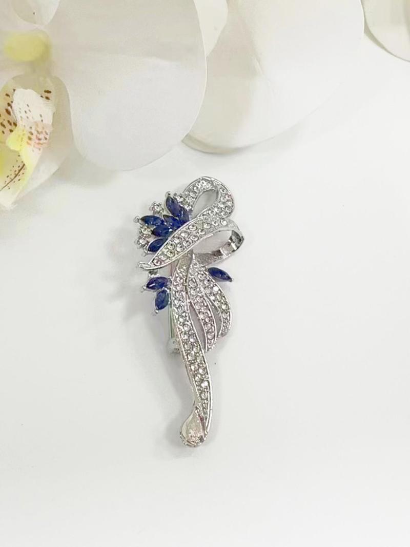 Product Introduction of Elegant Flower Design Brooch, Rhinestone Decorated Clothes Brooch, Fashion Accessories for Women & Girls, Trendy All-match & Exquisite Brooch for Birthday Gift 8