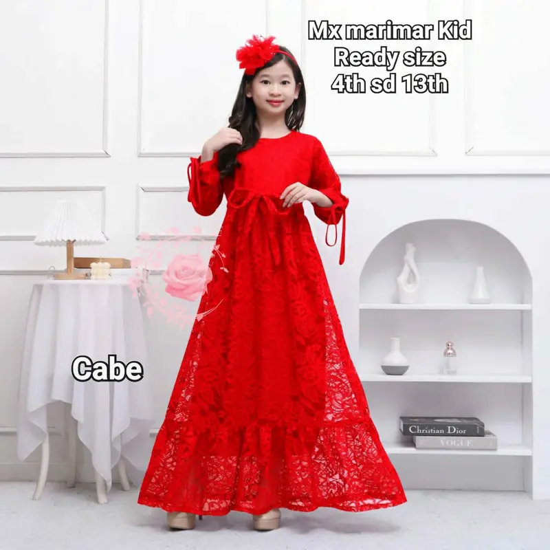 DRESS MAXI ANAK BRUKAT / DRESS GAUN ANAK ELEGAN / DRESS MAXI ANAK PEREMPUAN  / DRESS ANAK MODEL KEKINIAN/ DRESS MAXI ANAK USIA 4-13 TAHUN / Fashion 2