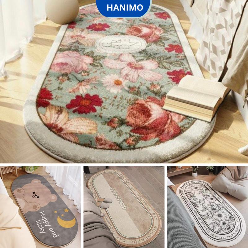  Thảm trải chân giường lông cừu mềm mịn trải phòng ngủ phòng khách  50x120cm  - HANIMO HA05 