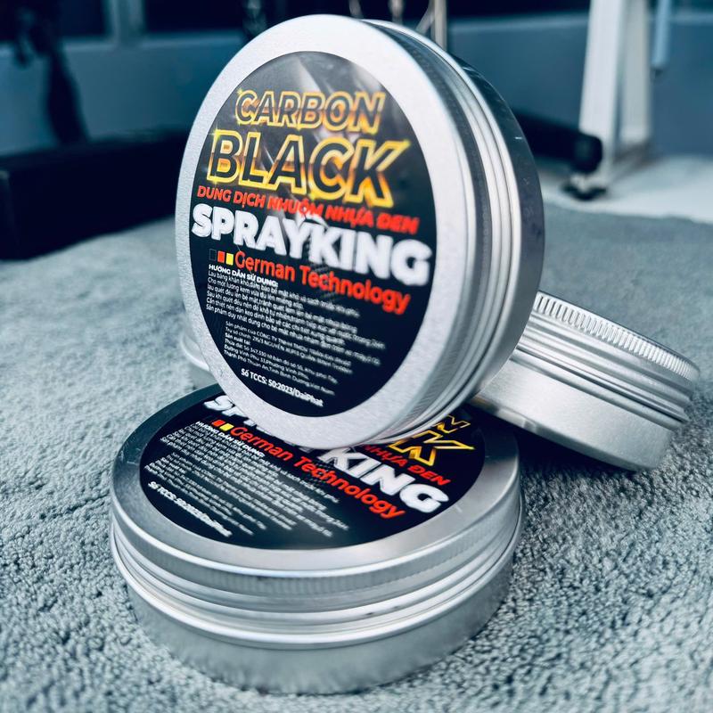  Hộp gel nhuộm nhựa đen Sprayking Carbon Black 120 gram  -Nhựa đen như mới - dùng cho nhựa đen nhám,xi nhuộm xe máy-ô-tô Sơn đen 