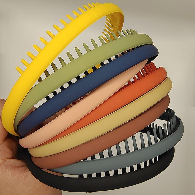 Toothed anti slip pressure broken hair simple hair clip headband 1