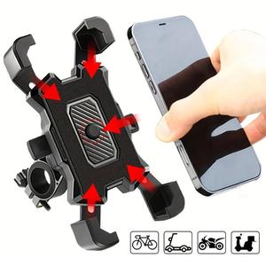 自転車用アンチショックスマホホルダー、Eバイク＆オートバイ用GPSナビホルダー、自転車スマホホルダー、ハンズフリーサイクリングアクセサリー