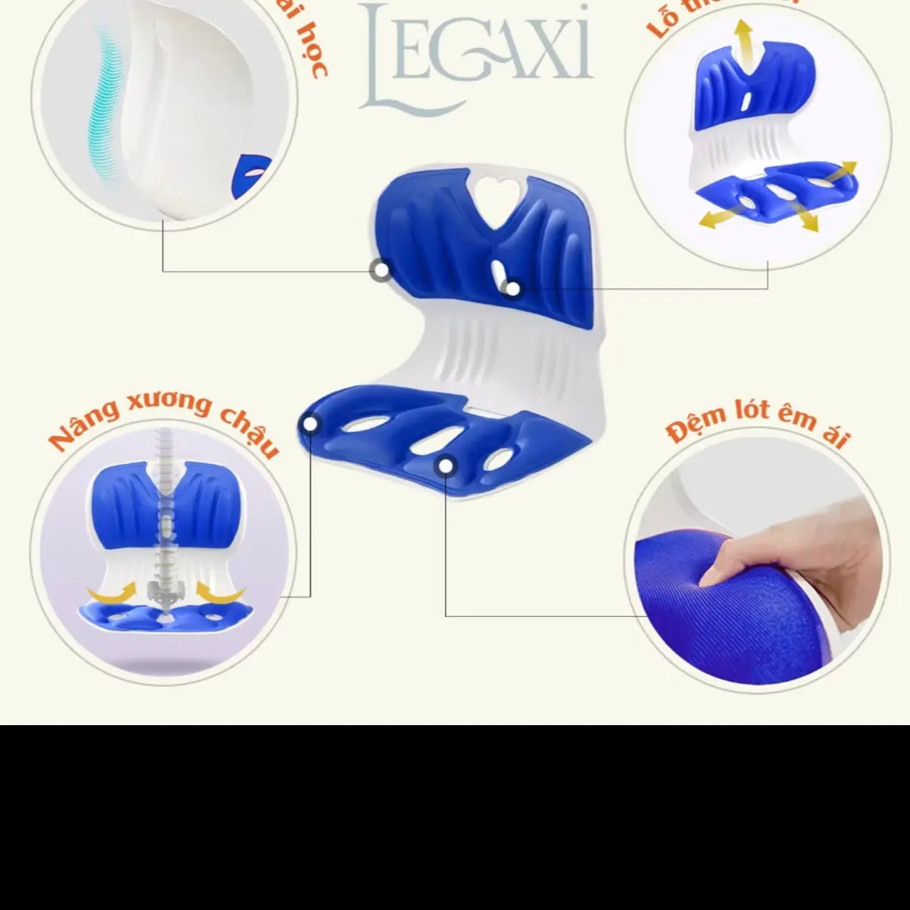 Ghế Công Thái Học giúp điều chỉnh dáng ngồi,hỗ trợ giảm đau mỏi lưng đen trắng thoải mái ghế  tựa